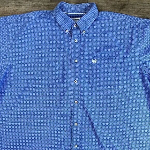 Rough Stock Panhandle Slim Geometric Short Sleeve Button-Up sz XL - Picture 3 of 14